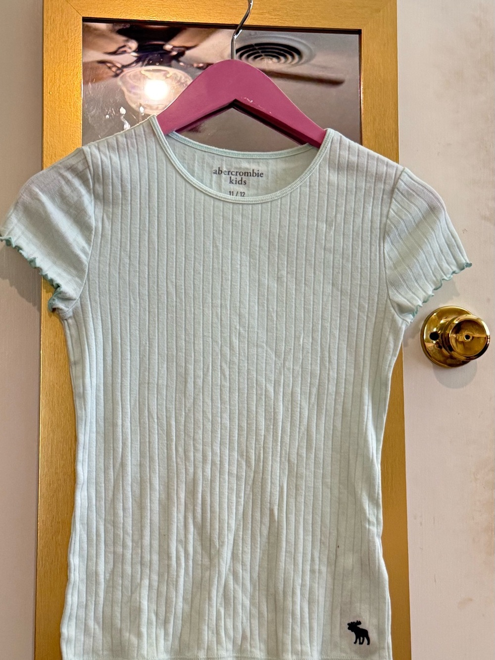 abercrombie kids Mint Ribbed Short Sleeve Tee